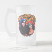 Vallarta Catrinas mit Blume & Kerzen 1718 Mattglas Bierglas (Links)