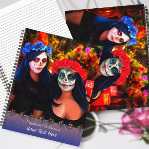 Vallarta Catrinas mit Blume & Kerzen 1718 Notizblock