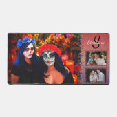 Vallarta Catrinas mit Blume & Kerzen 1718 Schreibtischunterlage (Vorderseite)