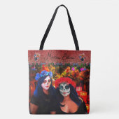 Vallarta Catrinas mit Blume & Kerzen 1718 Tasche (Vorderseite)