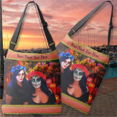 Vallarta Catrinas mit Blume & Kerzen 1718 Tragetaschen Mit Langen Trägern