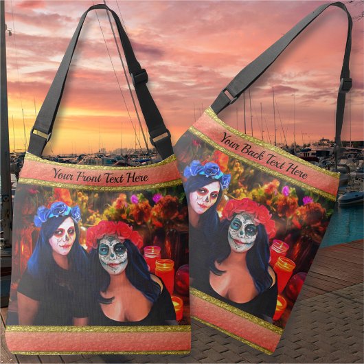 Vallarta Catrinas mit Blume & Kerzen 1718 Tragetaschen Mit Langen Trägern