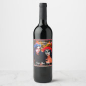 Vallarta Catrinas mit Blume & Kerzen 1718 Weinetikett (Vorderseite)