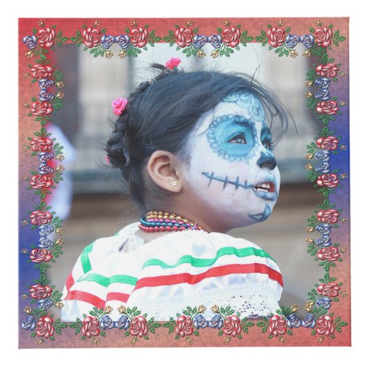 Vallarta Catrinas mit Blume & Kerzen 1718 Würfel (Vorderseite)