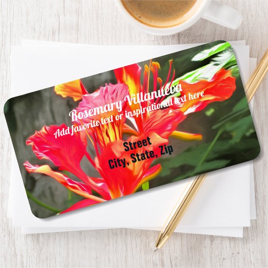 Vallarta Flaming Beauty 1583 Anschrift Adressaufkleber