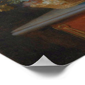 Vallayer-Coster - Blume in Vase mit Pfirsichen Poster (Ecke)