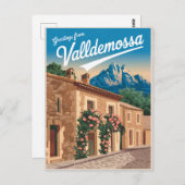 Valldemossa Mallorca Vintag Postkarte (Vorne/Hinten)
