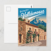 Valldemossa Mallorca vintage Postkarte (Vorne/Hinten)