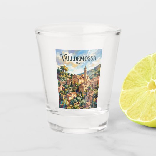 Valldemossa Spanien Schnapsglas (Vorderseite)