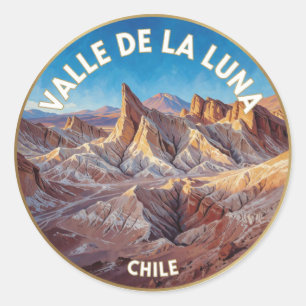 Valle De La Luna Chile Mondlandschaft Runder Aufkleber