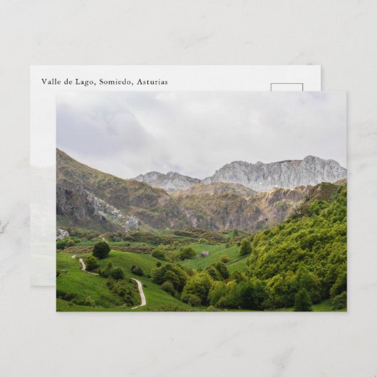 Valle de Lago, Somiedo Natural Park in Spain Postkarte (Vorne/Hinten)