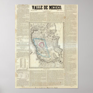 Valle de Mexico, Mexiko Poster
