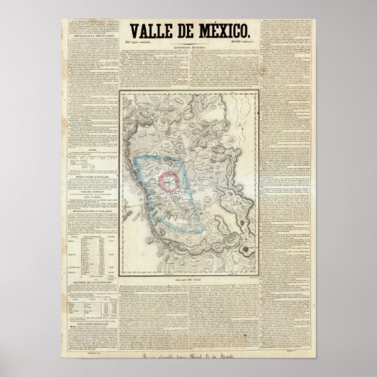 Valle de Mexico, Mexiko Poster (Vorne)