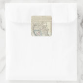 Valle de Mexico, Mexiko Quadratischer Aufkleber (Tasche)