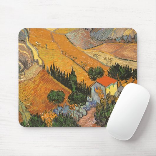 Valle mit Plowman von Vincent van Gogh Mousepad (Mit Mouse)