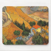Valle mit Plowman von Vincent van Gogh Mousepad (Vorne)