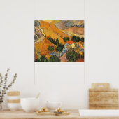 Valle mit Plowman von Vincent van Gogh Poster (Küche)