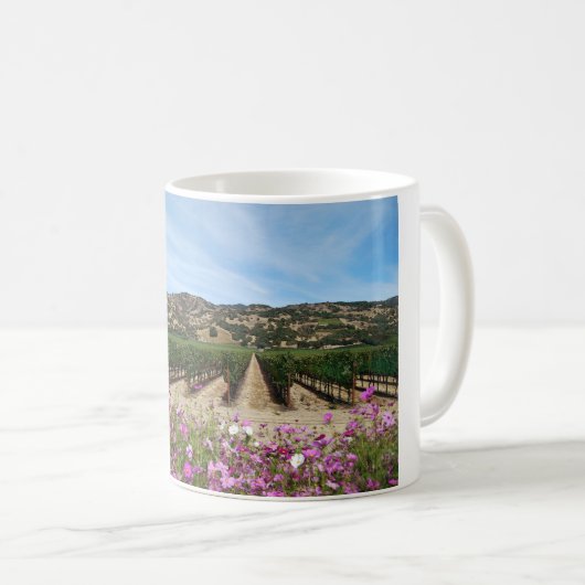 Valle Napa mit Cosmos-Blume Kaffeetasse (VorderseiteRechts)