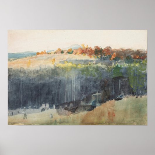 Valle und Hillside Winslow Homer Wasserfarbe Fall Poster (Vorne)