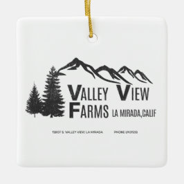 Valle View Farm La Mirada Vintag Keramikornament