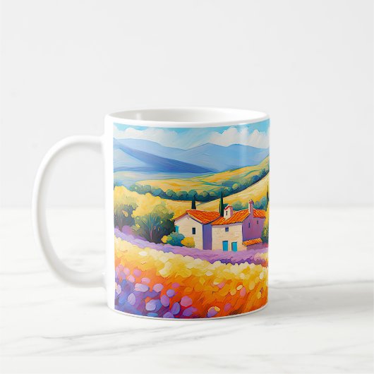 "Vallée Florale" Grosse Landschaft Provence Kaffeetasse (Links)