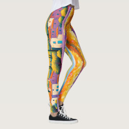 "Vallée Florale" Grosse Landschaft Provence Leggings