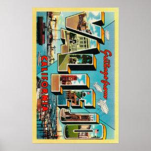 Vallejo, California - Large Letter Scenes Poster