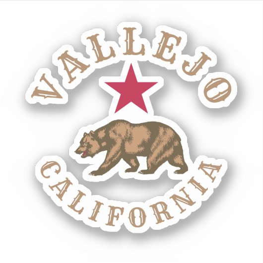 Vallejo, Kalifornien Aufkleber (Vorderseite)