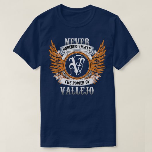 Vallejo Name Shirt nie unterschätzen Power O (Design vorne)