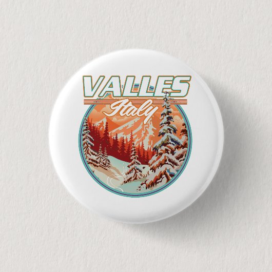 Valles Italy Travel Logo Button (Vorderseite)