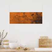 Valles Marineris Canyon System on Mars Panorama Poster (Küche)