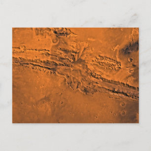 Valles Marineris Canyon System on Mars Postkarte