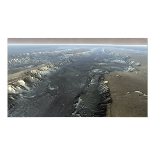 Valles Marineris, der Große Canyon der Mars Fotodruck (Vorne)