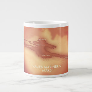 Valles marineris Mars Karte Jumbo-Tasse