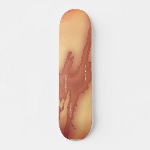 Valles marineris Mars Karte Skateboard