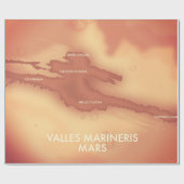 Valles marineris Mars map Geschenkpapier (Flach)