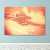 Valles marineris Mars map Leinwanddruck (Insitu (Holzboden))