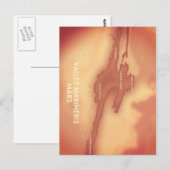 Valles marineris Mars map Postkarte (Vorne/Hinten)