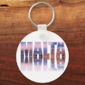 Valletta Altstadt und Hafen Malta Text Reflexion Schlüsselanhänger (Vorderseite)