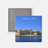 Valletta an einem sonnigen Tag Magnet (Vorderseite/Rückseite)