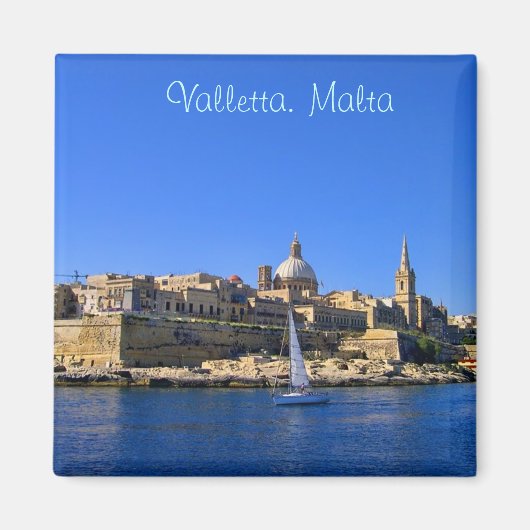 Valletta an einem sonnigen Tag Magnet (Vorne)