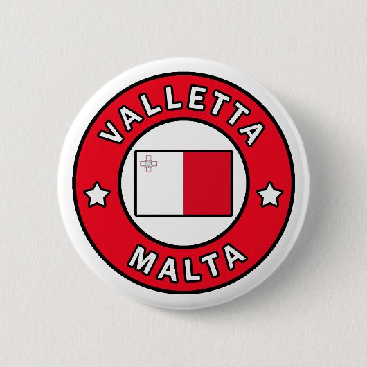 Valletta Malta Button (Vorderseite)