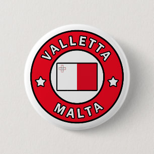 Valletta Malta Button