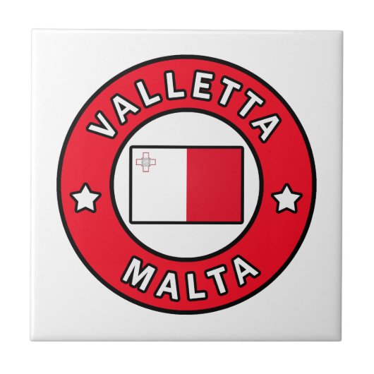 Valletta Malta Fliese (Vorderseite)