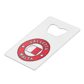 Valletta Malta Geldbeutel Flaschenöffner (Rückseite Schrägansicht)