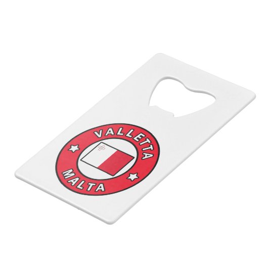 Valletta Malta Geldbeutel Flaschenöffner (Rückseite Schrägansicht)