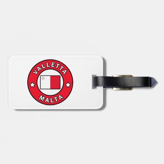 Valletta Malta Gepäckanhänger (Rückseite horizontal)