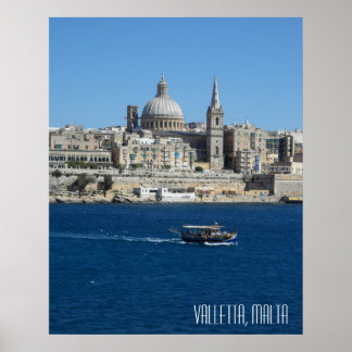 Valletta Malta Landschaftsurlaub Souvenir Poster