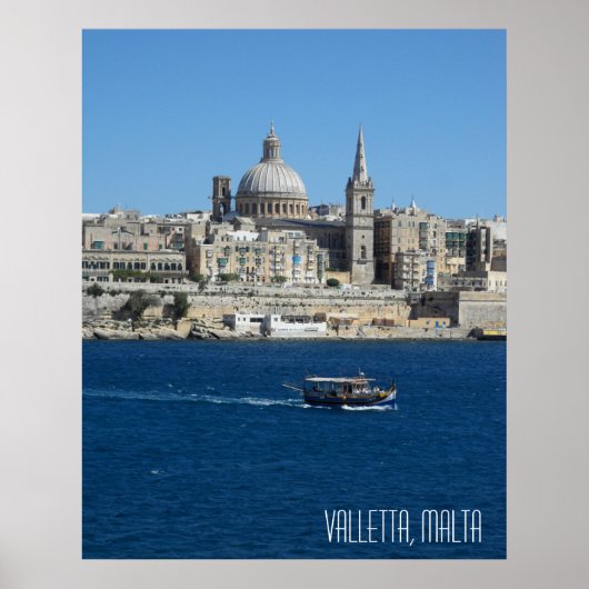 Valletta Malta Landschaftsurlaub Souvenir Poster (Vorne)