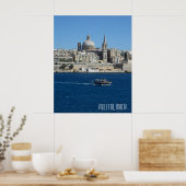 Valletta Malta Landschaftsurlaub Souvenir Poster (Küche)